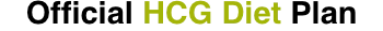 official hcg diet plan US